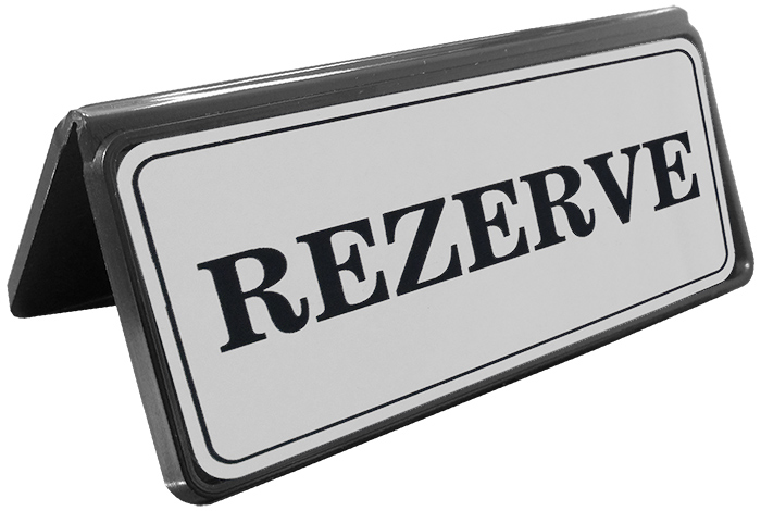 R05 - Plastik Rezerve Yazısı ve Altlığı - EKONOMİK MASA REZERVE YAZISI