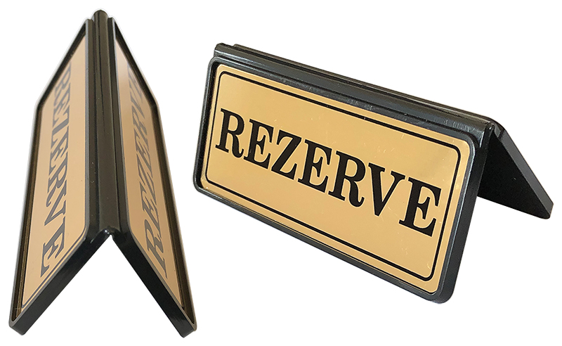R05 - Plastik Rezerve Yazısı ve Altlığı - EKONOMİK MASA REZERVE YAZISI