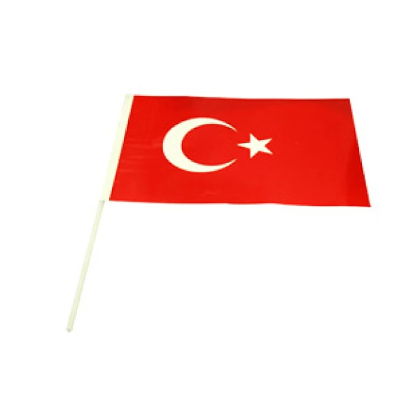 TC4 Sopalı Kağıt Türk Bayrağı - Küçük Boy