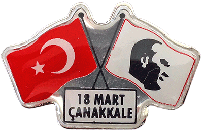 TBR3 Atatürklü Türk Bayrağı Rozeti