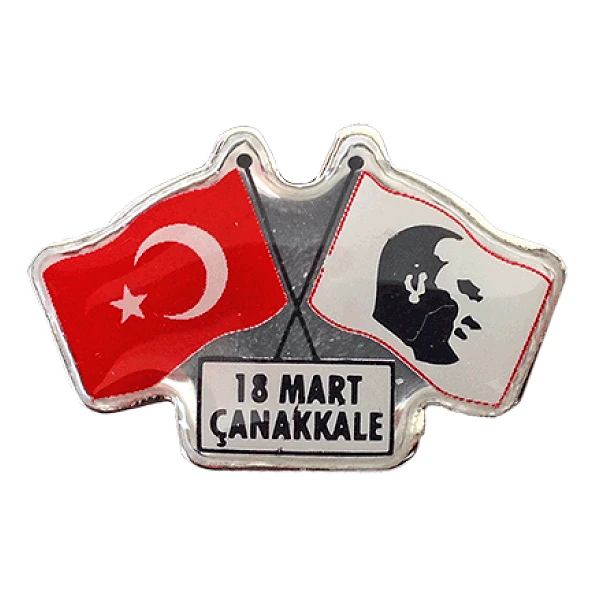 TBR3 Atatürklü Türk Bayrağı Rozeti