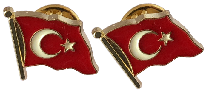 TBR5 Dalgalı Türk Bayrağı Rozeti Kaliteli