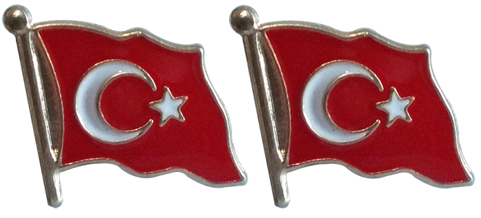 TBR5 Dalgalı Türk Bayrağı Rozeti Kaliteli