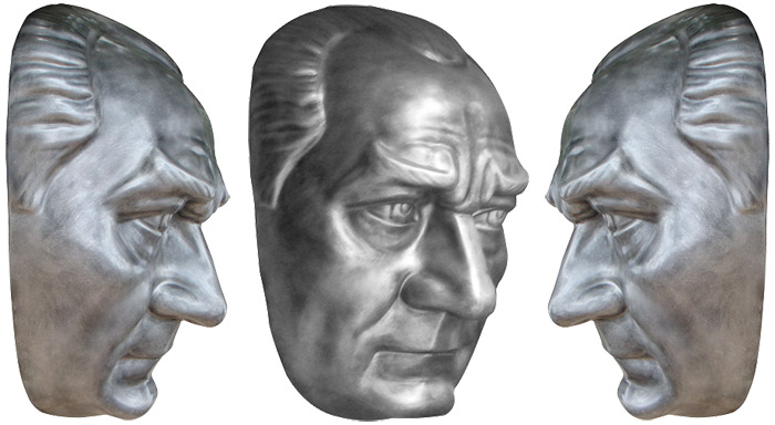 80 cm FRP Fiberglass Atatürk Maskı