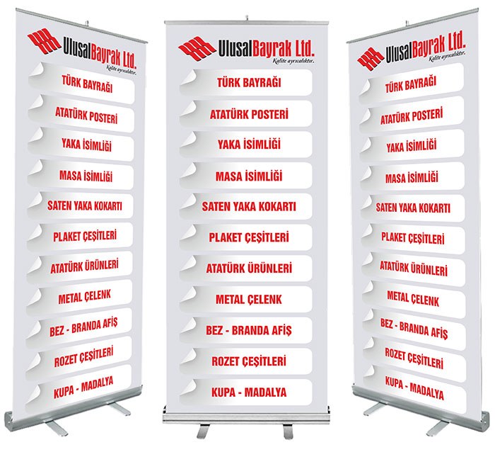 Roll Up Banner Reklam Afişi -Roll Banner - Reklam Bayrağı