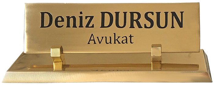 PM13 Lama Döküm Tabanlı Pirinç Masa İsimliği