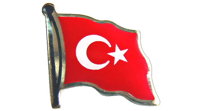 TBR8 Dalgalı Türk Bayrağı Rozeti - EKONOMİK UCUZ ROZET