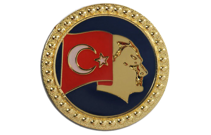 EKO4 Atatürk Yaka Rozeti - Döküm Tabanlı