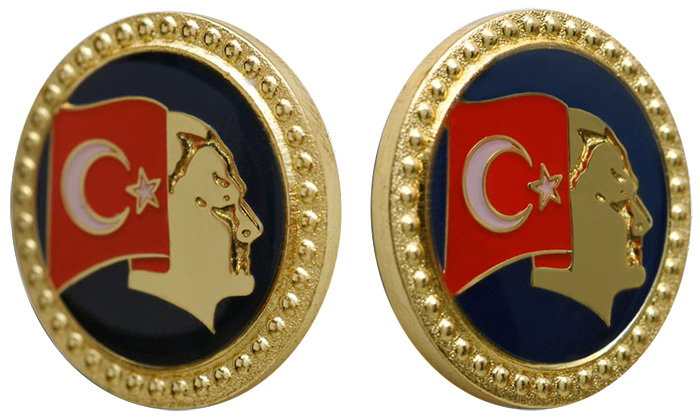 EKO4 Atatürk Yaka Rozeti - Döküm Tabanlı