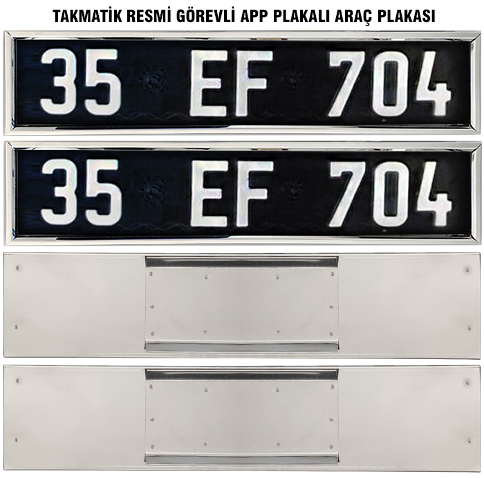 Takmatik Plakalık Tam Set - Takmatik Makam Araç Plakalığı Seti