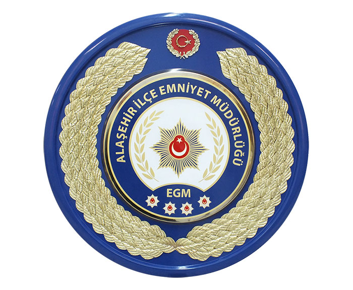 EMNİYET MÜDÜRLÜĞÜ ÇELENGİ - İLÇE EMNİYET MÜDÜRLÜĞÜ - İLÇE EMNİYET AMİRLİĞİ METAL TÖREN ÇELENGİ - POLİS ÇELENGİ