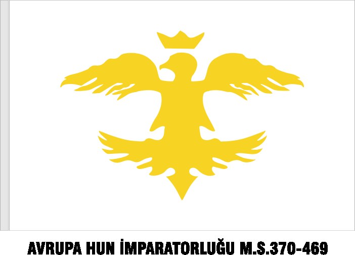 Avrupa Hun İmparatorluğu Bayrağı - Sancağı - ORİJİNAL